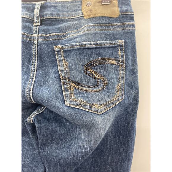 Silver Womens Jeans Size SZ 28 X 33 Suki Super Stretch Mid Slim Boot Denim - Picture 9 of 16